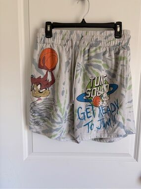 Freeze Men’s Tune Squad Graphic Athletic Shorts - Gray, Green, Blue, Orange